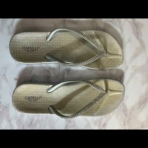 CAPELLI Silver Rhinestone Sandals